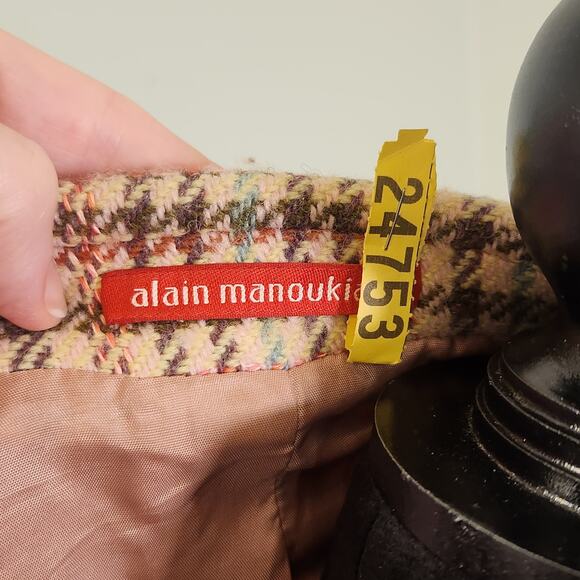 ALAIN MANOUKIAN Vintage Pink and Brown Wool Blazer, Size 8 - Picture 12 of 16